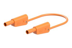 STAUBLI 64.1037-05022 STACK 4MM BANANA PLUG-PLUG, ORANGE/500MM