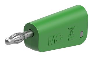 STAUBLI 64.1037-05027 BANANA CONN, PLUG, 32A, 60VDC, GREEN
