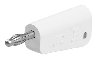 STAUBLI 64.1037-20023 BANANA CONN, PLUG, 19A, 60VDC, WHITE