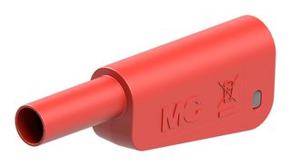 STAUBLI 66.2010-05023 BANANA CONN, PLUG, 19A, 1KV, RED