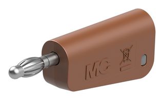 STAUBLI 66.2014-20022 BANANA CONN, PLUG, 19A, 60VDC, BROWN