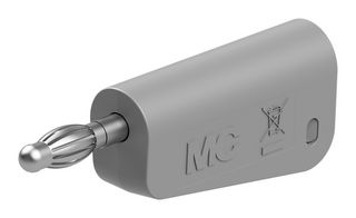 STAUBLI 64.1042-21 BANANA CONN, PLUG, 19A, 60VDC, GREY