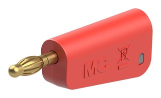 STAUBLI 64.1043-20 BANANA CONN, PLUG, 19A, 60VDC, RED