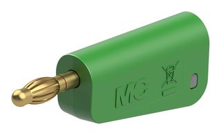 STAUBLI 64.1043-21 BANANA CONN, PLUG, 19A, 60VDC, GREEN