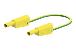 STAUBLI 66.2010-10024 STACK 4MM BANANA PLUG-PLUG, GRN YEL, 1M