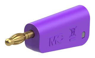 STAUBLI 64.1044-26 BANANA CONN, PLUG, 32A, 60VDC, VIOLET