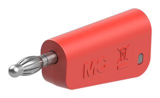 STAUBLI 64.1044-29 BANANA CONN, PLUG, 19A, 60VDC, RED