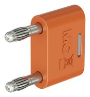 STAUBLI 64.3011-24 ADAPTER, 2X4MM PIN-SKT, 32A, 60V, ORANGE