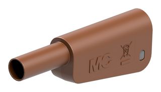 STAUBLI 66.2022-24 BANANA CONN, PLUG, 19A, 1KV, BROWN