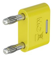 STAUBLI 66.4010-29 ADAPTER, 2X4MM PIN-SKT, 32A, 60V, YELLOW