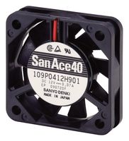 SANYO DENKI 109P0412M901 DC AXIAL FAN, 4.2CFM, 5000RPM, 12V