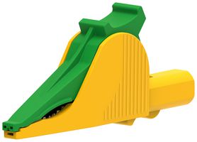 MULTICOMP PRO MP-AC-1000V-YG ALLIGATOR CLIP, GREEN/YELLOW, 36A, 40MM