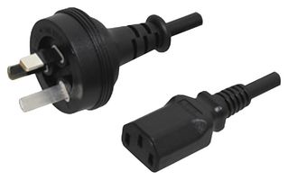 SAME SKY AC-C13 AU POWER CORD, MAINS PLUG AU-C13, 6FT, BLK