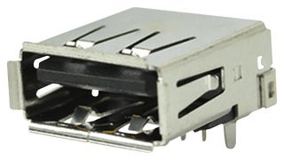 SAME SKY UJ2-AH-4-TH USB CONN, 2.0 TYP A, R/A RCPT, 4P, TH