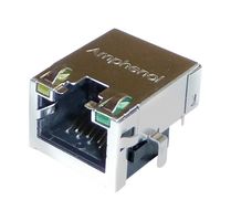 AMPHENOL COMMUNICATIONS SOLUTIONS RJE721881411 RJ45 CONN, R/A JACK, 8P8C, 1PORT, TH