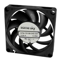 SAME SKY CFM-7010B-130-283-22 DC FAN, 18.11CFM, 28.3DBA, 12VDC