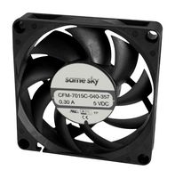 SAME SKY CFM-7010C-140-347-20 DC FAN, 24.87CFM, 34.7DBA, 12VDC