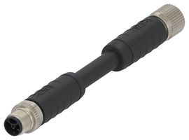 TE CONNECTIVITY 2423443-7 CABLE ASSY, M12 PLUG-RCPT, 7M, BLK