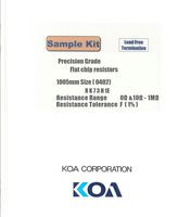 KOA RK73H1ET-KIT1 RES KIT, 0 OHM TO 1MOHM, 0.1W, 0402 ROHS COMPLIANT: YES