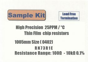 KOA RN73R1ET-KIT1 RES KIT, 100 OHM TO 10KOHM, 0.063W, 0402 ROHS COMPLIANT: YES