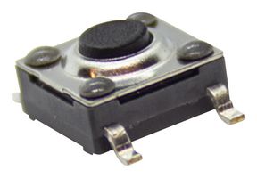SAME SKY TS40-66-38-BK-160-SMT-TR TACTILE SW, SPST-NO, 0.05A, 12VDC, SMD