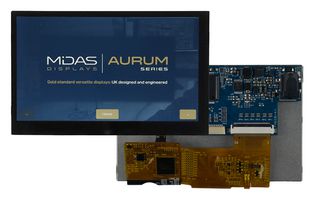 MIDAS DISPLAYS MVT-H043000C TFT DISPLAY, PCAP TOUCHSCREEN, 4.3"/HDMI ROHS COMPLIANT: YES