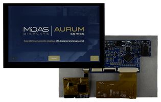 MIDAS DISPLAYS MVT-E050000C TFT DISPLAY, NO TOUCHSCREEN, 5"/SPI/QSPI ROHS COMPLIANT: YES