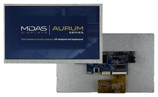 MIDAS DISPLAYS MVT-H070001 TFT DISPLAY, NO TOUCHSCREEN, 7", HDMI ROHS COMPLIANT: YES