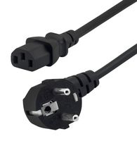 STEWART CONNECTOR PC-E7008FC13 PWR CORD, CEE 7/7-IEC 60320-C13, BLK, 8'
