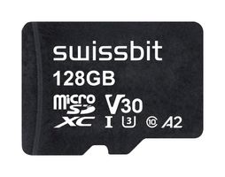 SWISSBIT SFSD128GN1AM1TB-I-EF-2A1-STD MICROSDXC CARD, 128GB, -40 TO 85DEG C