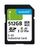 SWISSBIT SFSD512GL1AM1TB-I-XG-2A1-STD SDXC CARD, 512GB, -40 TO 85DEG C, 3D TLC
