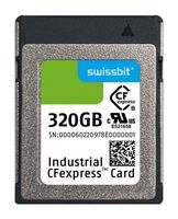 SWISSBIT SG2600CE320GI-1TB2-1DB-STD CFEXPRESS CARD, 320GB, -40 TO 85DEG C