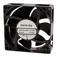 SAME SKY CFM-8038BF-445-401-20 DC AXIAL FAN, 37.35CFM, 4.8W, 48V