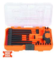 KLEIN TOOLS 33804 IMPACT DRIVER BIT SET, W/RATCHET T-HNDL