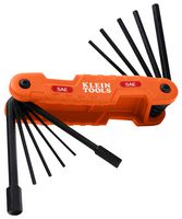 KLEIN TOOLS 70550 HEX KEY SET, PRO FOLDING, 11 PIECES