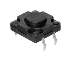 SAME SKY TS15-1212-50-BK-260-SCR-D TACTILE SWITCH, SPST-NO, 0.05A/12VDC, TH