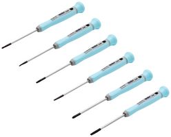 WELLER XCELITE XP600 SCREWDRIVER SET, PHILLIPS/SLOTTED, 6PC