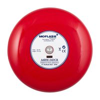 MOFLASH SIGNALLING A6BM-12DCR MARINE BELL, 106DBA, RED, 12VDC