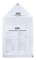 BRADY PW1 PERMIT WALLET, TRANSPARENT, PLASTIC, A4