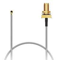 GCT CAB602RF-0300-A-1 RF CABLE, R/A MHFI PLUG-SMA BLKHD JACK