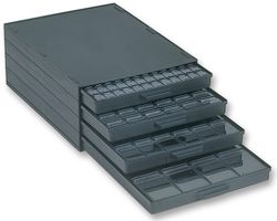 LICEFA A1-4/4 ESD MIX STORAGE CABINET, 4 DRAWER, ESD, BLACK