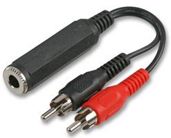 PRO SIGNAL PSG00218 LEAD, 1/4" JACK S TO 2X PHONO P, 0.1M