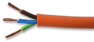 MULTICOMP PRO 3183Y-0.75MMORN100M CABLE FLEX, 3 NÃC, NARANJ, 0.75MM2, 100M