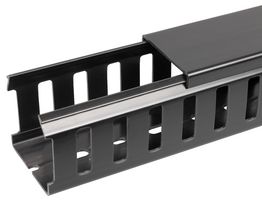 PRO POWER 0845 0166 010 CABLE TRUNKING, 50X50MM, 2M LENGTH, BLK