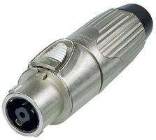NEUTRIK NLT8FX Speaker / Loudspeaker Audio Connector, Jack, 8, Cable Mount, Metal Body, Silver Plated Contacts RoHS Compliant: Yes