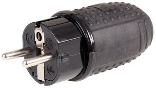 VELLEMAN E390M2 CON DE ENTRADA DE POTEN SCHUKO 16A NEGRO