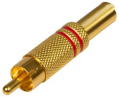 PRO SIGNAL PSG08588 PLUG, PHONO, GOLD, RED BAND