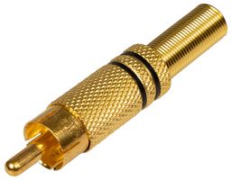 PRO SIGNAL PSG08589 PLUG, PHONO, GOLD, BLACK BAND