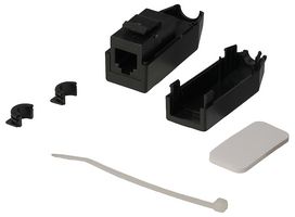 TUK KCKILBK INLINE COUPLER, RJ12 JACK-JACK, 6P6C/BLK
