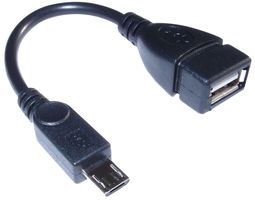DYNAMODE C-USBF-MI MICRO USB CORD, 2.0 A PLUG-RCPT, 100MM ROHS COMPLIANT: YES
